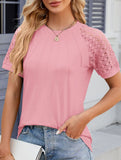 Lace Patch Crewneck Tee