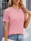 Lace Patch Crewneck Tee