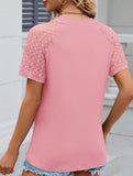 Lace Patch Crewneck Tee