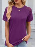Lace Patch Crewneck Tee