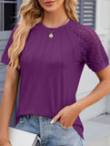 Lace Patch Crewneck Tee