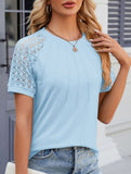 Lace Patch Crewneck Tee