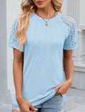 Lace Patch Crewneck Tee