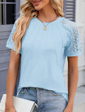 Lace Patch Crewneck Tee
