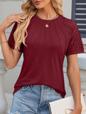Lace Patch Crewneck Tee