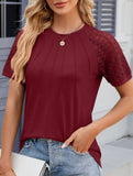 Lace Patch Crewneck Tee