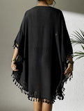 Crochet Fringe Beach Cover Up Bikini