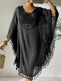 Crochet Fringe Beach Cover Up Bikini