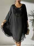 Crochet Fringe Beach Cover Up Bikini