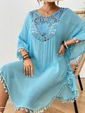Crochet Fringe Beach Cover Up Bikini