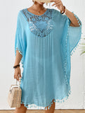Crochet Fringe Beach Cover Up Bikini