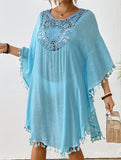 Crochet Fringe Beach Cover Up Bikini