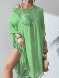 Crochet Fringe Beach Cover Up Bikini