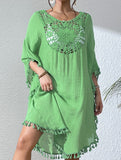 Crochet Fringe Beach Cover Up Bikini