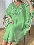 Crochet Fringe Beach Cover Up Bikini
