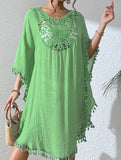 Crochet Fringe Beach Cover Up Bikini