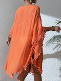 Crochet Fringe Beach Cover Up Bikini