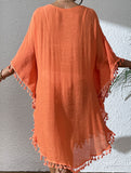 Crochet Fringe Beach Cover Up Bikini