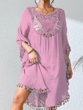 Crochet Fringe Beach Cover Up Bikini