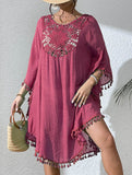 Crochet Fringe Beach Cover Up Bikini