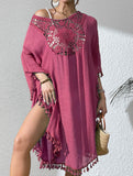 Crochet Fringe Beach Cover Up Bikini