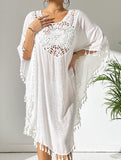 Crochet Fringe Beach Cover Up Bikini