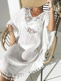 Crochet Fringe Beach Cover Up Bikini