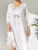 Crochet Fringe Beach Cover Up Bikini
