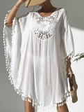 Crochet Fringe Beach Cover Up Bikini
