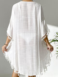 Crochet Fringe Beach Cover Up Bikini