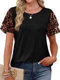Crewneck Print Double Sleeve Tee_CWTTS00917