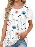 Crewneck Print Double Sleeve Tee_CWTTS00917