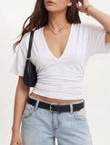 Waist Cinched Short Sleeve Tee_CWTTS00931
