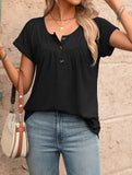 Crewneck Button Loose Tee_CWTTS00942