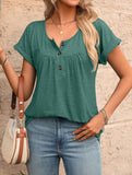 Crewneck Button Loose Tee_CWTTS00942