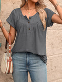 Crewneck Button Loose Tee_CWTTS00942