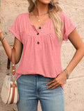 Crewneck Button Loose Tee_CWTTS00942