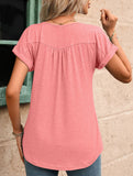 Crewneck Button Loose Tee_CWTTS00942
