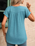 Crewneck Button Loose Tee_CWTTS00942