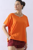 LOOSE FIT ROUND NECK SHORT SLEEVE T SHIRT TOP - Doublju