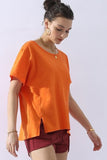 LOOSE FIT ROUND NECK SHORT SLEEVE T SHIRT TOP - Doublju