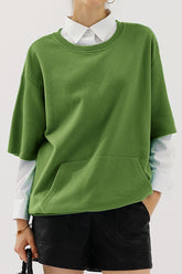 OVERSIZED SWEATSHIRT WITH KANGAROO POCKET