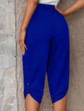 Casual Elastic Capri Pants