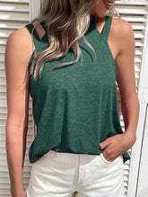 COLOR CUTOUT OFF-THE-SHOULDER HALTER VEST_CWTHT0068