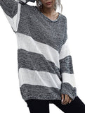 CONTRASTING STRIPED PATCHWORK SWEATER_CWOSWL2110