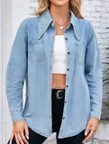 DENIM LONG SLEEVED SHIRT TOP_CWTSTL1055