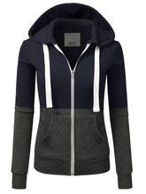 COLOR BLOCKING LONG SLEEVED HOODIE_CWOHOL422