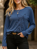 Butterfly blouse casual t-shirt top