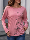 Butterfly blouse casual t-shirt top