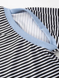 Contrasting striped long sleeved T-shirt top